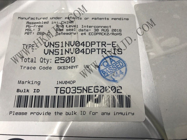 ST VNS1NV04DPTR PMIC - 配电开关、负载驱动器 VNS1NV04