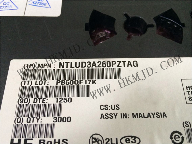 ON 场效应管 NTLUD3A260PZTAG MOSFET - 阵列 2个 P沟道（双）