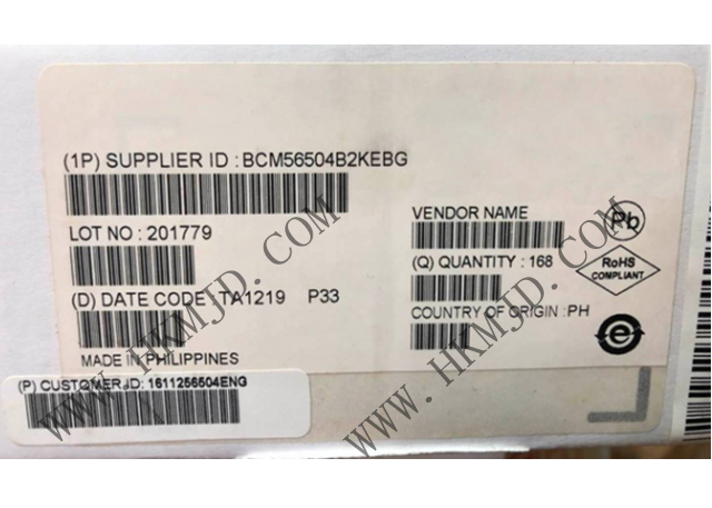 以太网 IC BCM56504B2KEBG 24端口GbE多层交换机，带4个10GbE/HiGig+™端口