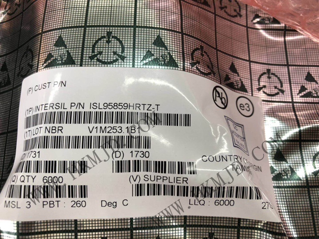 贴片QFN封装 ISL95859 ISL95859HRTZ 开关控制器 Multi-phase 1+2+1 Regulator/ IMVP8