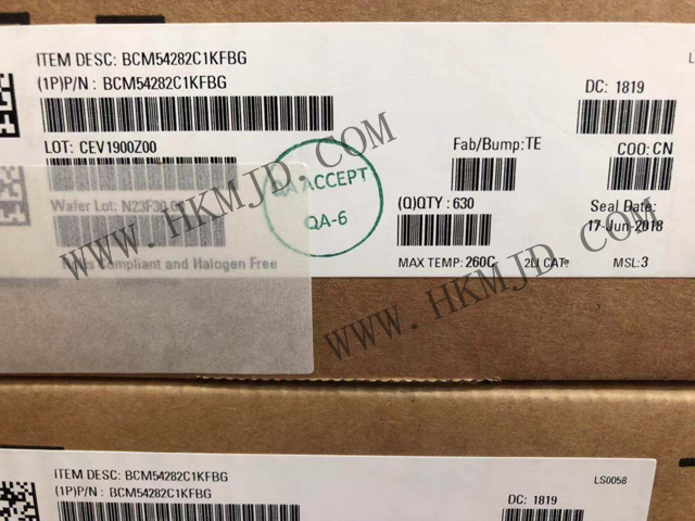 博通 BCM54282C1KFBG 8端口千兆以太网收发器 符合IEEE 802.3az标准