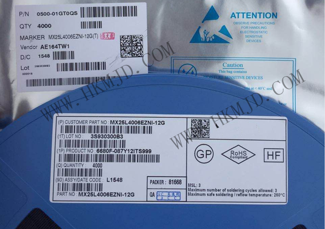 4Mb MX25L4006EZNI-12G FLASH - NOR 存储器 IC 8-WSON