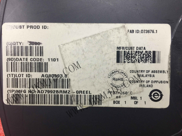 AD AD7992 AD7992BRMZ-0 模数转换器 - ADC 2-Channel, 12-Bit ADC