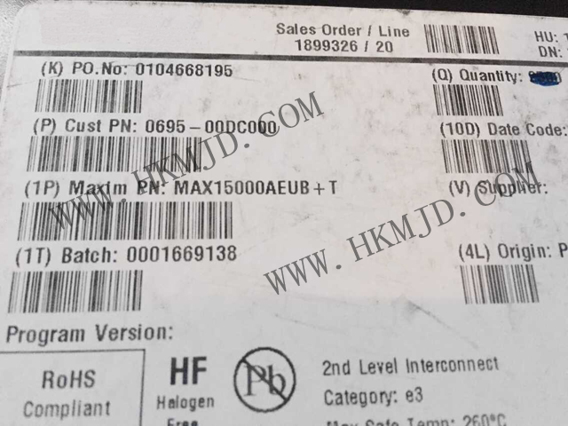 Maxim MAX15000 MAX15000AEUB 电流模式PWM控制器