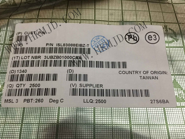 供应半，收发器 ISL83088E ISL83088EIBZ RS-422/RS-485 接口 IC