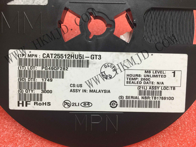 供应EEPROM 存储器 CAT25512 CAT25512HU5I-GT3 电可擦除可编程只读存储器