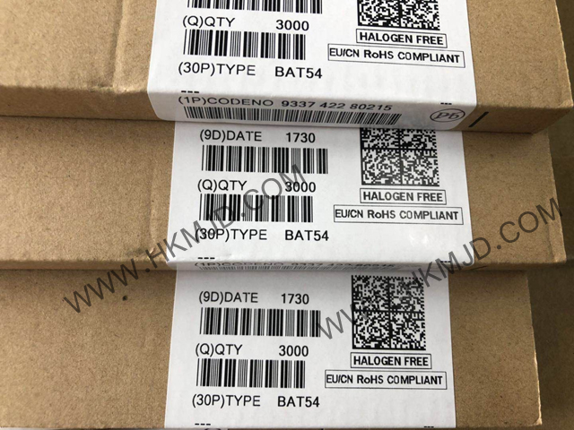 肖特基二极管《BAT54》30 V 200mA 表面贴装型 SOT-523