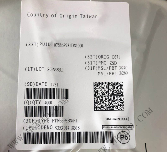 供应接口芯片 PTN3393BS PTN3393BS/F1Y DisplayPort至VGA适配器IC