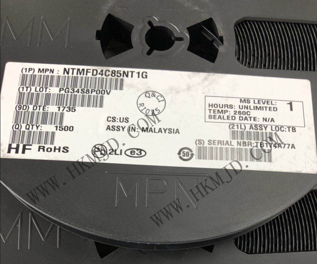 供应 NTMFD4C85NT1G 晶体管 MOSFET NFET SO8FL 30V 40A 1.2MOH