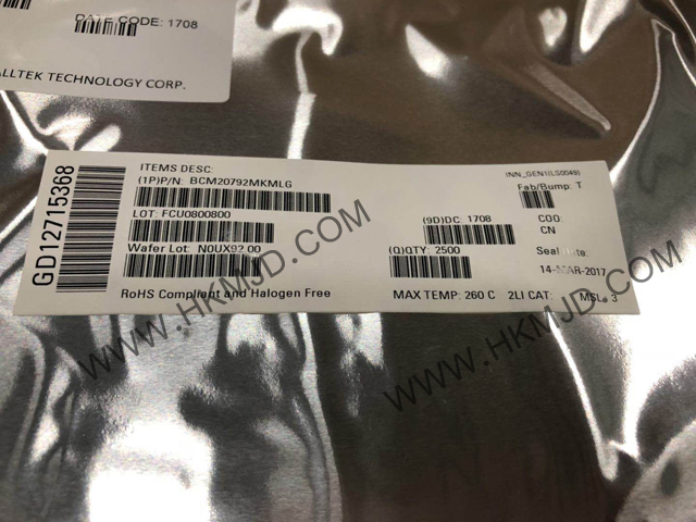 Broadcom Limited BCM20792MKMLG BCM20792 NFC/RFID标签和应答器