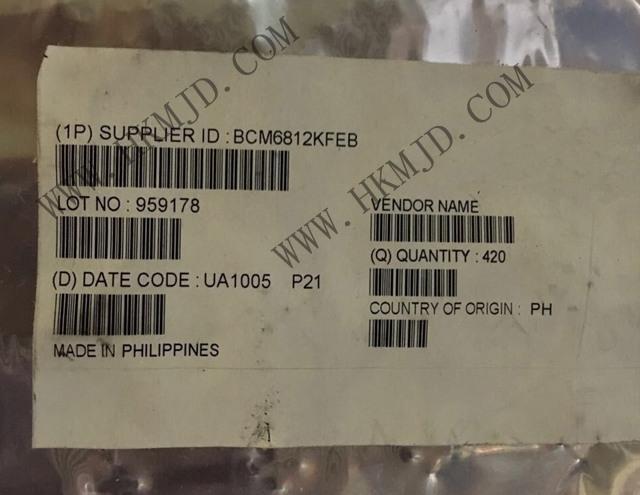 Broadcom Limited BCM6812KFEB BCM6812 网络控制器与处理器 IC