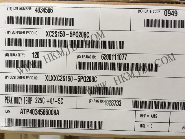 供应逻辑IC XC2S150-5PQ208C FPGA - 现场可编程门阵列