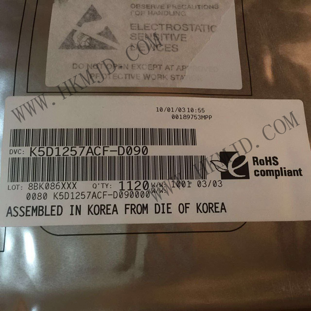 全新原装三星SAMSUNG K5D1257ACF-D090 闪存存储器