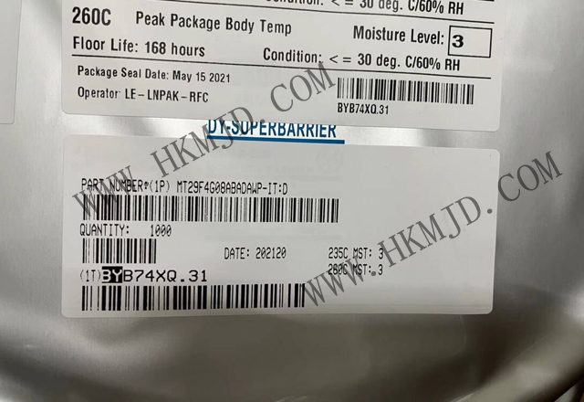 【存储器经销商】NAND闪存 MT29F4G08ABADAWP-IT:D SLC 4G 512MX8 TSOP