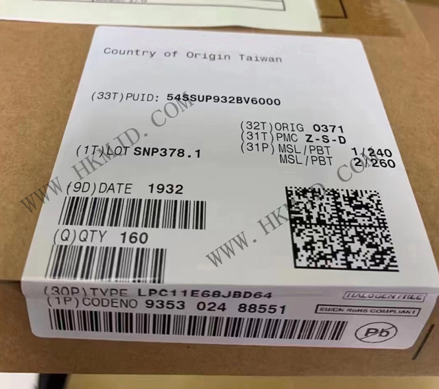 供应微控制器 LPC11E68JBD64 基于ARM Cortex-M0+的低成本32位MCU