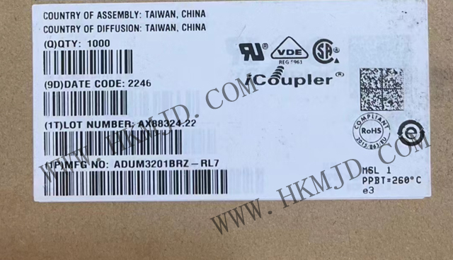 (2500Vrms) 2 通道 ADUM3201BRZ 通用数字隔离器 (5000Vrms) 1 通道 ACPL-K34T-560E 光学耦合器