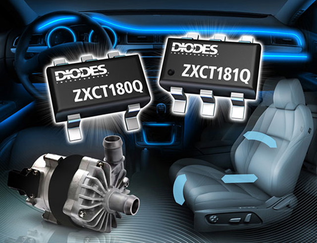 Diodes 推出符合车用标准的 ZXCT18xQ 系列电流分流监测器