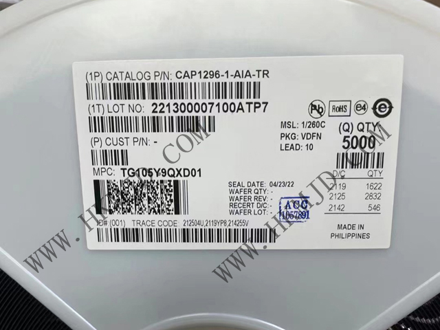 Microchip CAP1296-1-AIA-TR 一款多通道电容式触摸传感器控制器