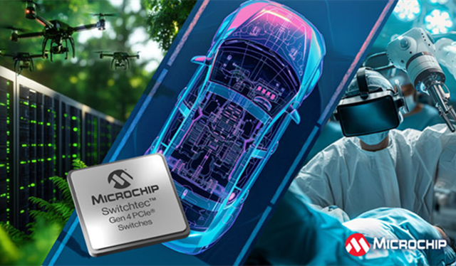 Microchip推出全新Switchtec PCIe 4.0 16通道交换机系列产品
