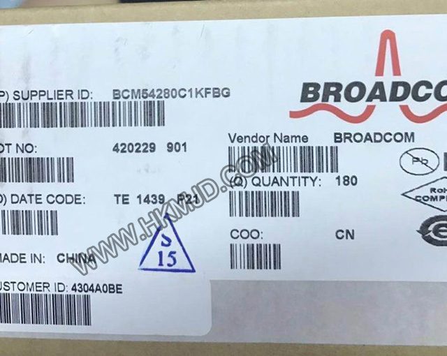 Broadcom（BCM54280C1KFBG）八端口SGMII铜缆千兆以太网收发器