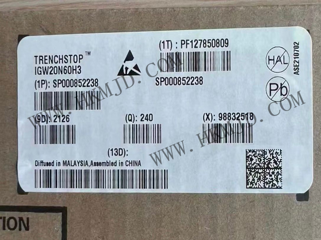 【分销英飞凌IGBT晶体管】IGW20N60H3 600 V，20 A IGBT 分立式，采用 TO-247 封装