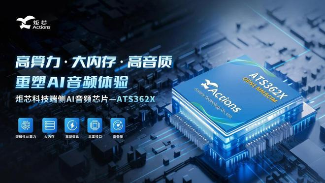 炬芯科技再发端侧AI音频芯片——ATS362X 低功耗大算力引爆音频新浪潮