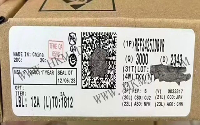 德州仪器 REF3425IDBVR：低温漂 (6ppm/°C)、低功耗、高精度 CMOS 电压基准