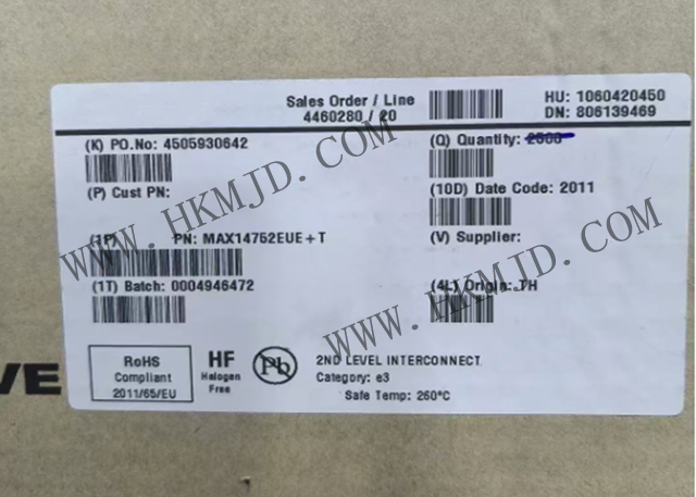 Maxim MAX14752EUE 72V 8 通道模拟多路复用器