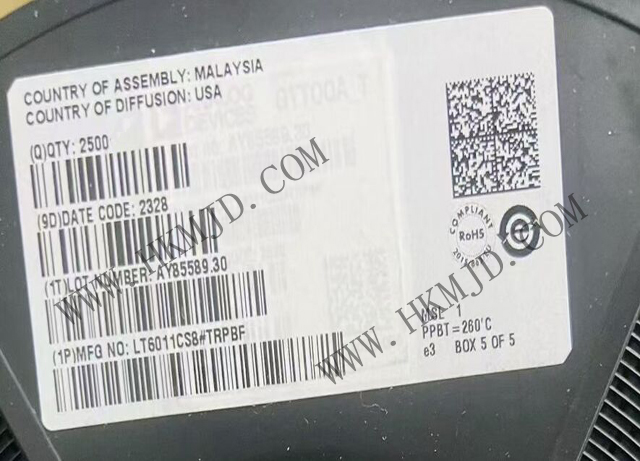 ADI LT6011CS8 双通道 135µA 轨至轨输出精密运算放大器
