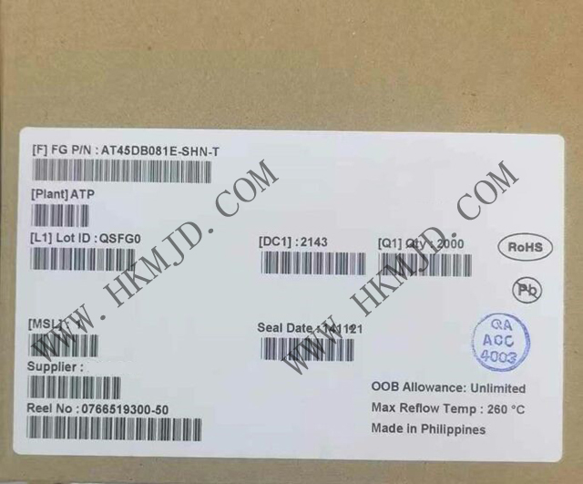 明佳达电子供应 AT45DB081E-SHN-T (Renesas) 8Mbit 数据闪存 IC