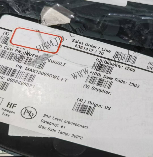 Maxim MAX15096GWE 6A集成热插拔/电子断路器