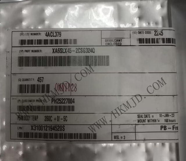 原厂原装Xilinx XA6SLX45-2CSG324Q FPGA芯片：现场可编程门阵列