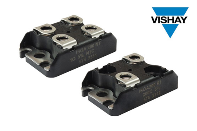 Vishay推出通过AEC-Q200认证的新款厚膜功率电阻器——ISOA200