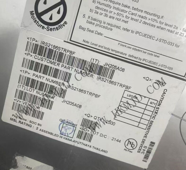 [供应] IRS2186STRPBF（英飞凌）600V，EiceDRIVER™ 高压侧和低压侧栅极驱动器 IC