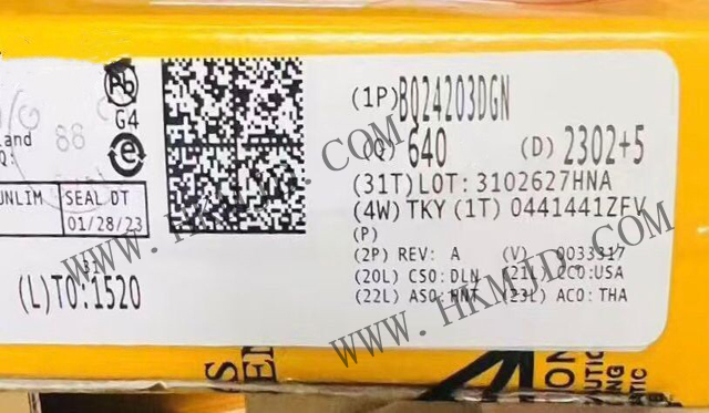 [供应] BQ24203DGN (TI) 单芯片锂离子电池充电器管理 IC