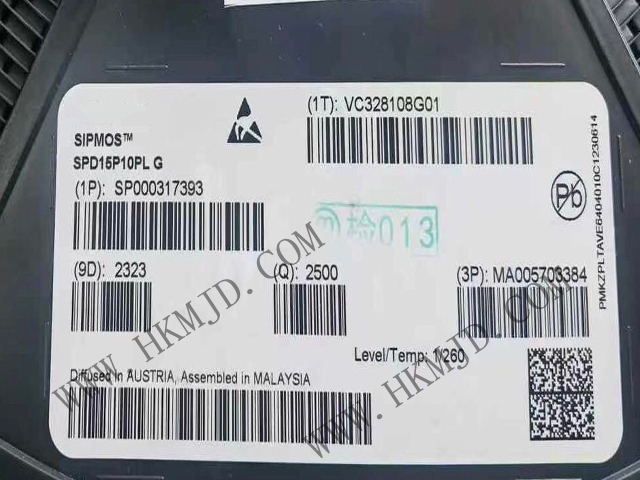 英飞凌 SPD15P10PL 100V SIPMOS® P 沟道功率 MOSFET 晶体管