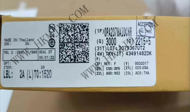 供应运算放大器——OPA2378AIDCNR 双通道、低噪声、900kHz、RRIO、精密运算放大器