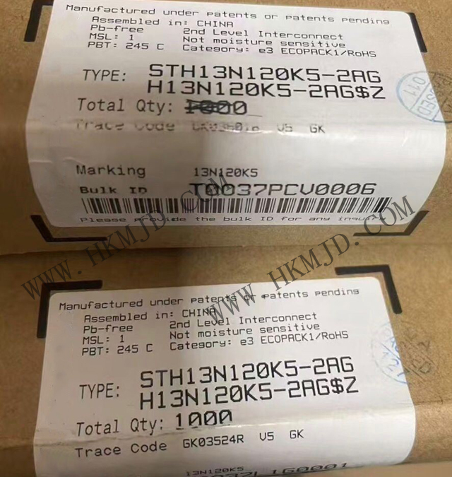 汽车级功率MOSFET STH13N120K5-2AG——高可靠性1200V N沟道MDmesh K5技术