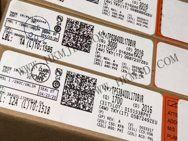 TI TPS3840DL17DBVR 高输入电压监视器，带 MR 和可编程延迟