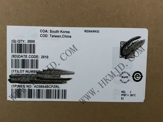 [供应] AD9864BCPZRL (ADI) IF 接收器——低功耗中频数字化子系统