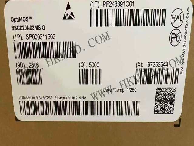 供应 BSC020N03MSG（OptiMOS™ 3M 系列）功率MOSFET ，30V