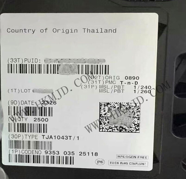 供应NXP TJA1043T高速CAN收发器芯片——汽车与工业通信解决方案