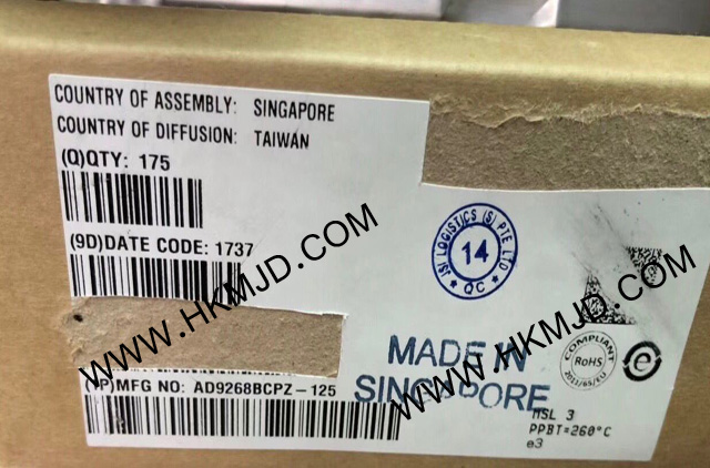ADI AD9268BCPZ-125 一款双通道、16位、125 MSPS模数转换器(ADC)