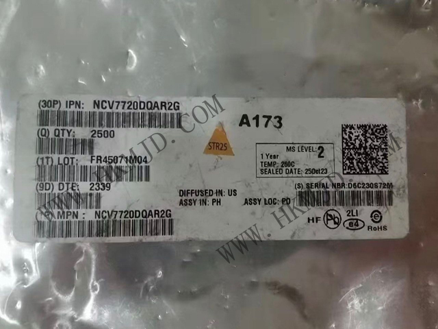 [出售] NCV7720DQAR2G（ON）十通道 Deca 半桥驱动器，SSOP-24