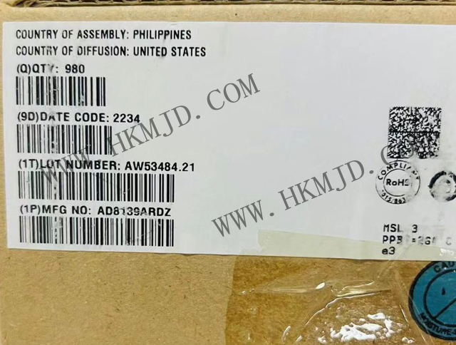 [出售] AD8139ARDZ (ADI) 低噪声、高性能差分放大器