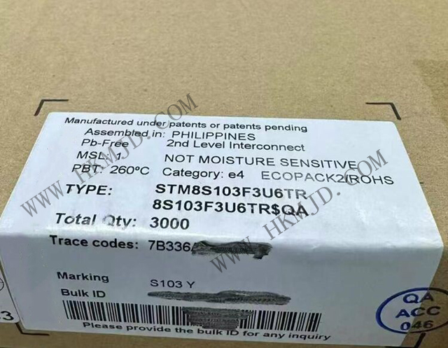现货供应意法半导体STM8S103F3U6TR 8位微控制器芯片，原装正品