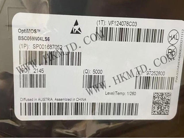 MOSFET晶体管 BSC059N04LS6 OptiMOS™ 6 40V 功率MOSFET