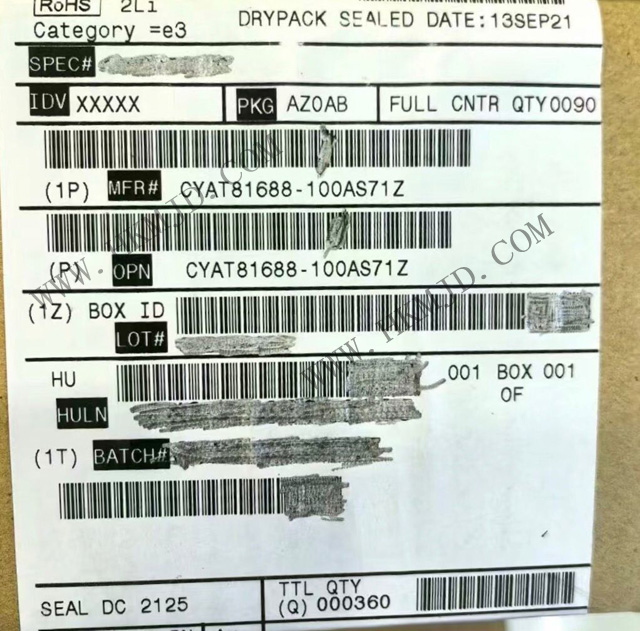 触摸屏控制器 CYAT81688-100AS71Z PSoC™汽车多点触控Gen6XL