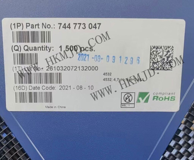 明佳达电子供应 Würth Elektronik 744773047 功率电感器（SMD型）