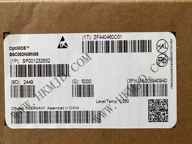 N沟道功率MOSFET BSC052N08NS5 OptiMOS™ 5 80V 功率MOSFET，适用于电信应用